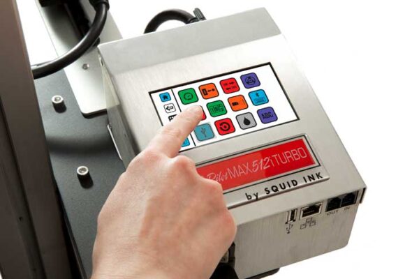 A 4.3” full color touchscreen provides access to the system’s internal messages and print functions.